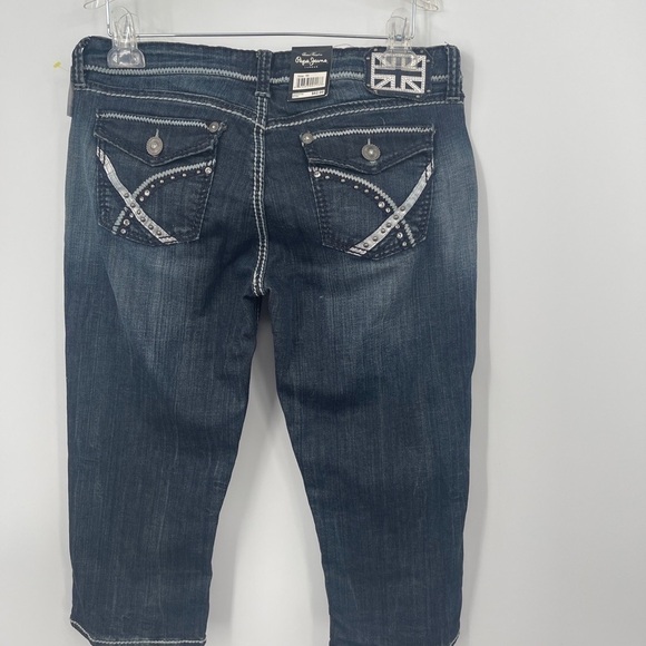 Pepe Jeans New “Tishra”  Slim Denim Capris Sz 32 MSRP $62 - Picture 6 of 6